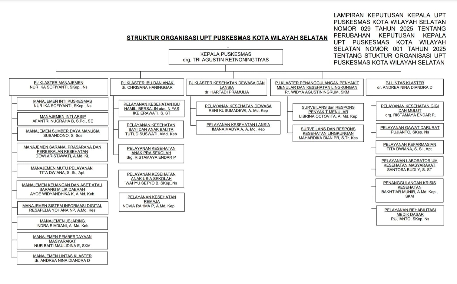 Struktur Organisasi Puskesmas